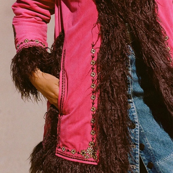 ⭐️Hold⭐️ Spell & Gypsy Collective Joplin Jacket Shearling Pink Hypnotic - Picture 8 of 13